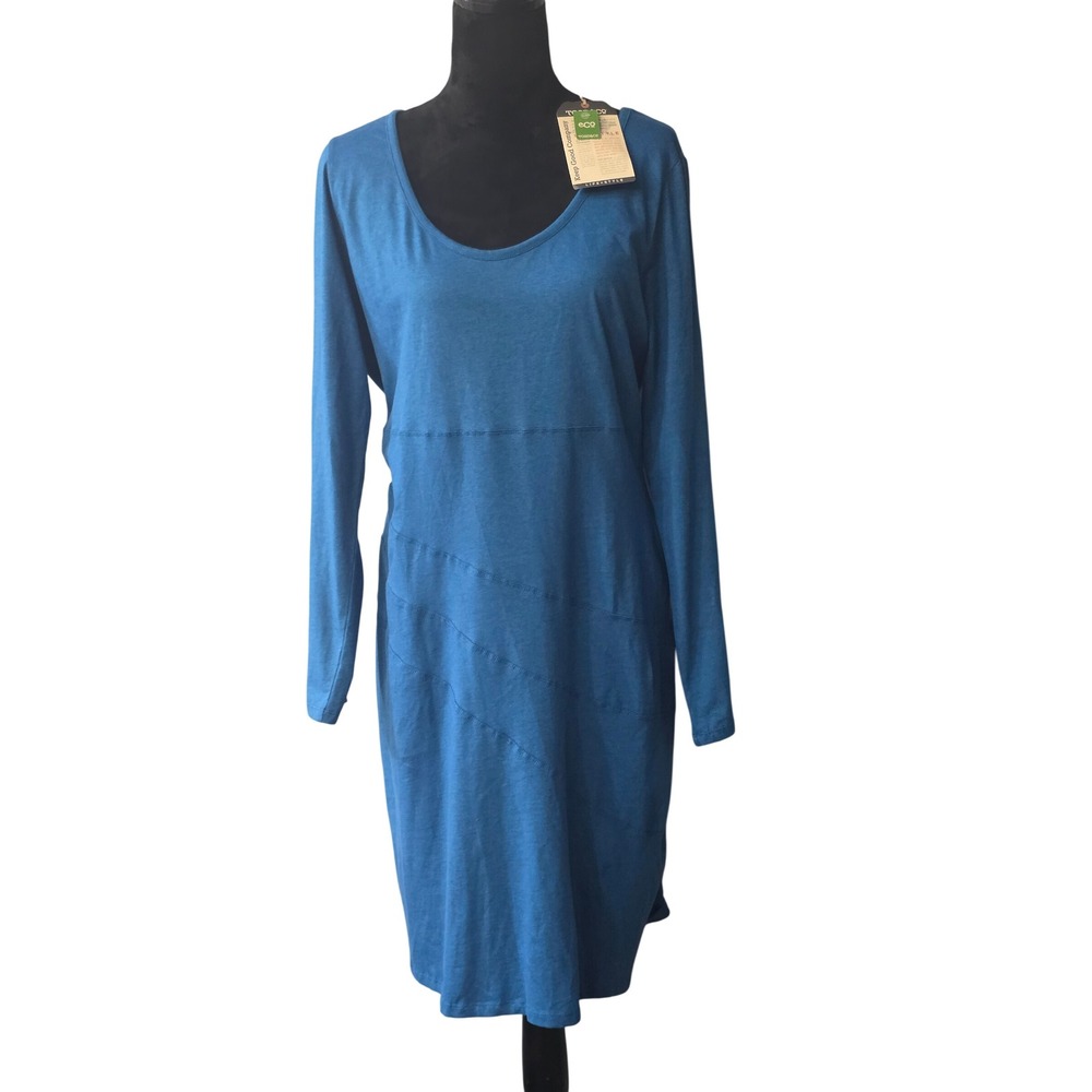 Toad&Co Womens Large Turquie Long Sleeve Organic Cotton Jersey Knit Dress NEW B1
